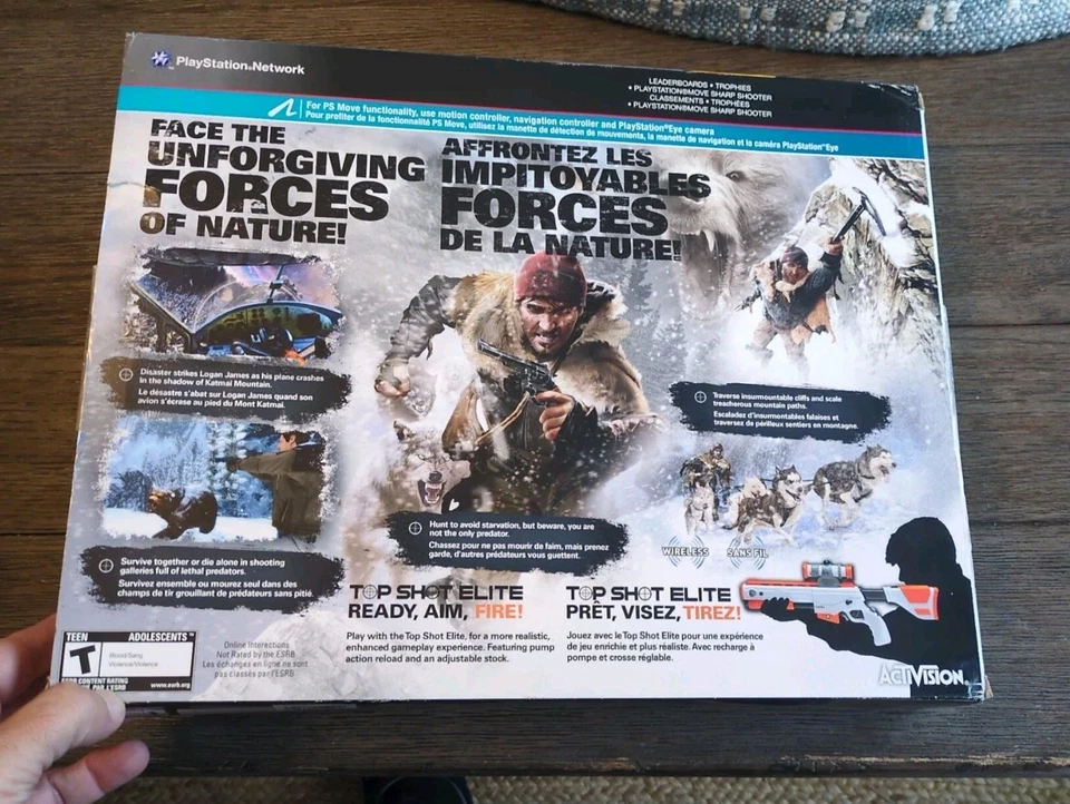 CABELA'S: Survival Shadows of Katmai (Sony PS 3) Game and Top Shot Elite SET NEW - Image 2 of 4