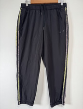 adidas Tracksuit Bottoms Women's Small UK 8-10 Black 3 Stripes Tapered Joggers
