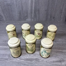 Set of 7 Vintage John Wagner & Sons Metal Spice Tin Containers Bottles Decor MCM