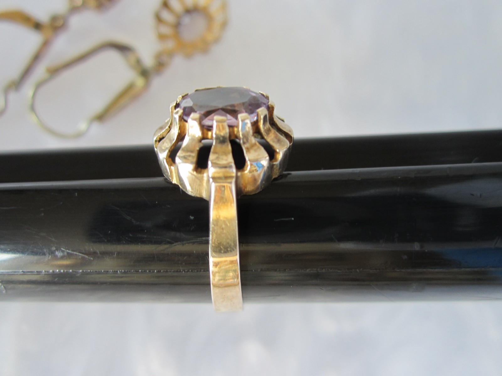 BEAUTIFUL VINTAGE SOLID 14K SOLID GOLD SAPPHIRE E… - image 11