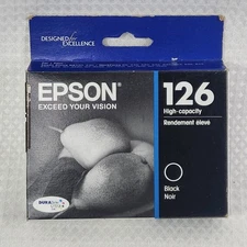 Epson 126 High Capacity Black Ink Cartridge Exp 2026 Factory Sealed 
