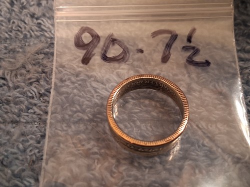 Washington Quarters 1990, bague pièce fait main, taille 7 - 1/2 - Photo 5/5