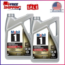 2 Pack, Mobil 1 Extended Performance High Mileage Full Synthetic Motor Oil 5W-30