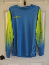 Reusch Adult Match Pro Padded Goalie Jersey Large Blue/Lime