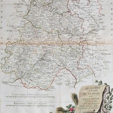 France France Orleans Orleanois Old Map Antonio Zatta Copperplate 1785