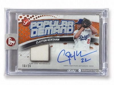2026 Topps Pristine Clayton Kershaw Popular Demand Auto Relic PDAR-CK ORANGE /25