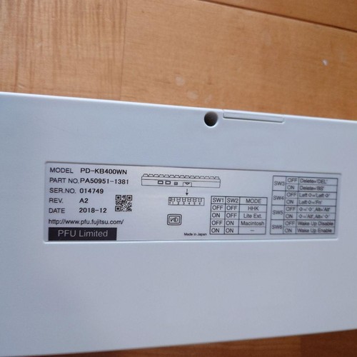 HHKB Professional 2 PD-KB400WN White Keyboard US Layout Blank Keycaps Japan - Picture 6 of 6