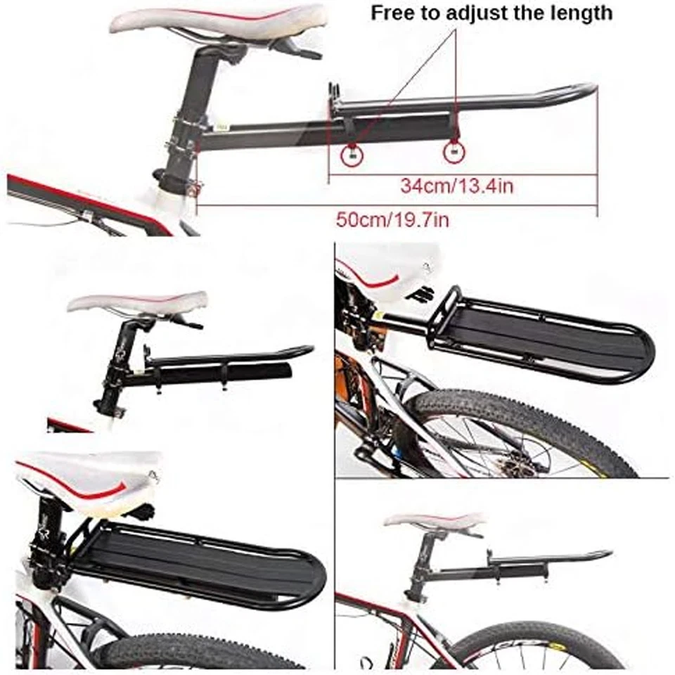 Suporte para bolsa de carga retrátil de alumínio para bagagem de bicicleta - Imagem 2 de 4