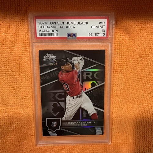 Ceddanne Rafaela Rookie 2024 Topps Chrome Black Variation SP #57 Red Sox PSA 10 - Picture 2 of 3