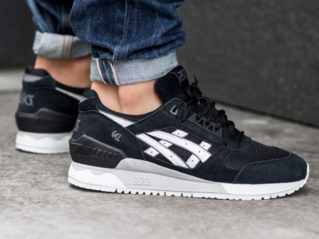 Asics Negro Gamuza Gel-respector Formación Zapatos Talla Uk 9.5 Nueva En Caja Asics Negro Gamuza Gel-respector Formación Zapatos Talla Uk 9.5 Nueva En Caja
