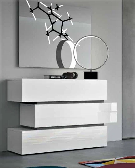 GRUPPO MODULARE A SBALZO COMO'/COMODINI/CINQUINO SISTEMA FRENANTE SOFT CLOSING* - Immagine 4 di 4