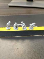 3d Printed Unpainted 1/72 World War Ii German Military Model  4pcs Soldier