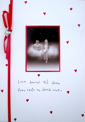 Papyrus Heart Charm Ribbon Valentine's Day Greeting Card ~Forever in Love w/ You