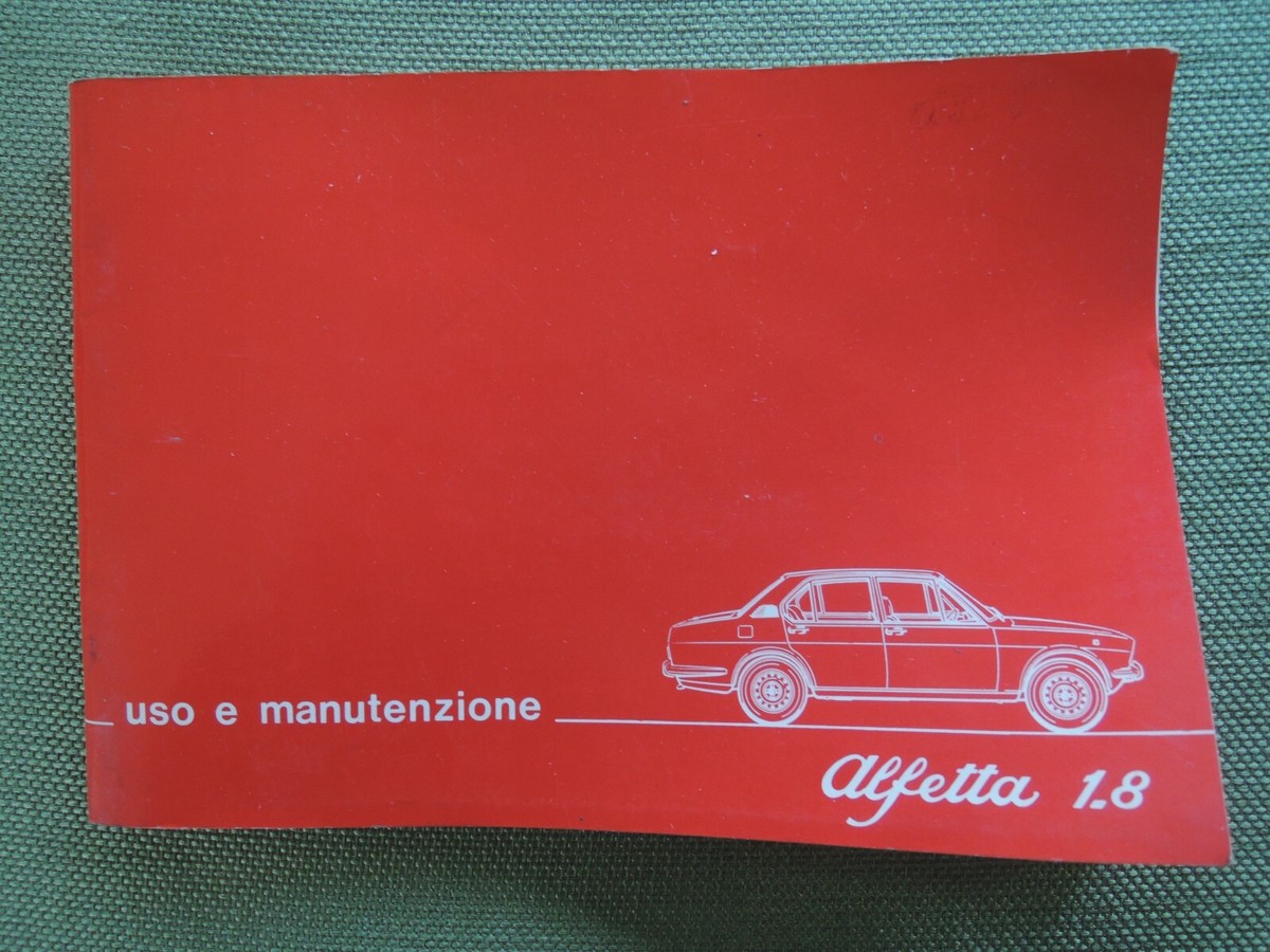 ALFA ROMEO ALFETTA 1.8 SEDAN Italian OWNER'S MANUAL Public # 2391