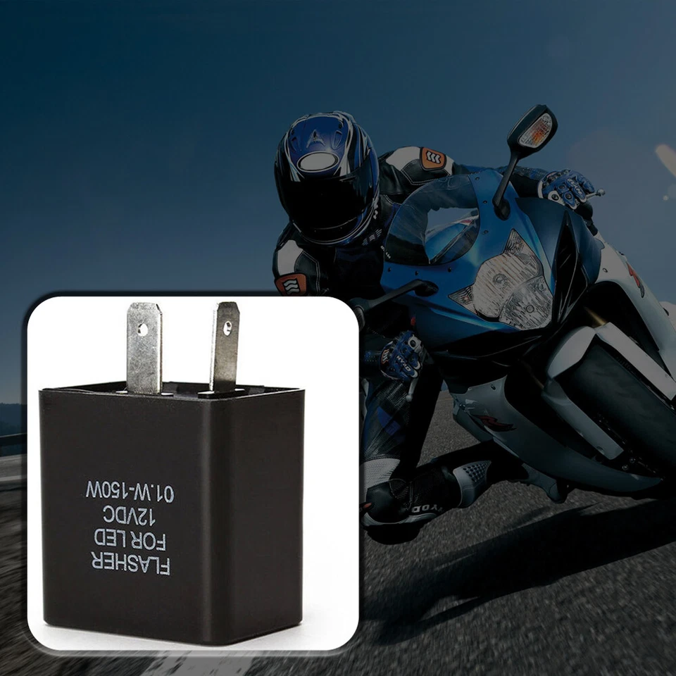 Intermitente universal de 2 pines LED intermitente relé indicador de señal de giro para motocicleta Foto 4 de 4