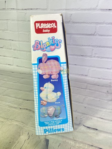 Playskool Hasbro 1996 Baby Blankies Pillow Snuzzles Duck Plaid Plush Pastel NEW - Picture 12 of 23