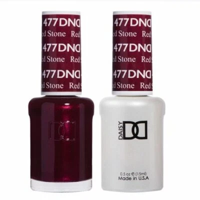 DND Daisy Soak Off Gel Polish and Nail Lacquer - 477 - Red Stone
