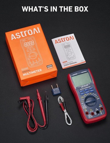 AstroAI Digital Multimeter, TRMS 6000 Counts Volt Meter Manual and Auto Ranging - Picture 3 of 9
