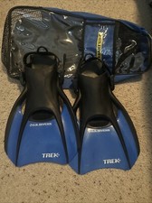 US DIVERS TREK FINS SMALL, ELECTRIC BLUE Ladies Sz L 10-13