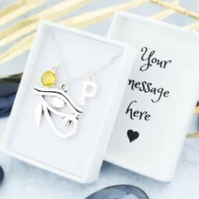 Eye Of Horus Necklace, Personalised Gift, Egyptian Eye Pendant, Spiritual Gifts