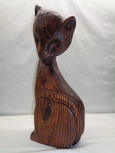 Vtg Abstract Tiki Cat Sculpture Mcm Witco Era - Picture 9 of 24