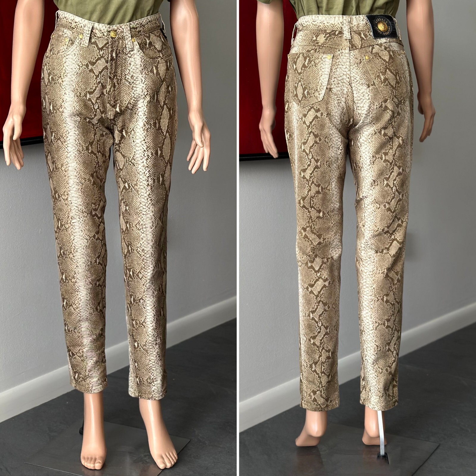 VERSACE JEANS SIGNATURE jeans Snake skin print size 29 from S/S 1995
