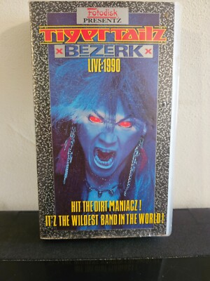 TIGERTAILZ Bezerk Live 1990 1990 VHS TAPE GLAM/HAIR METAL HARD ROCK MUSIC VIDEO