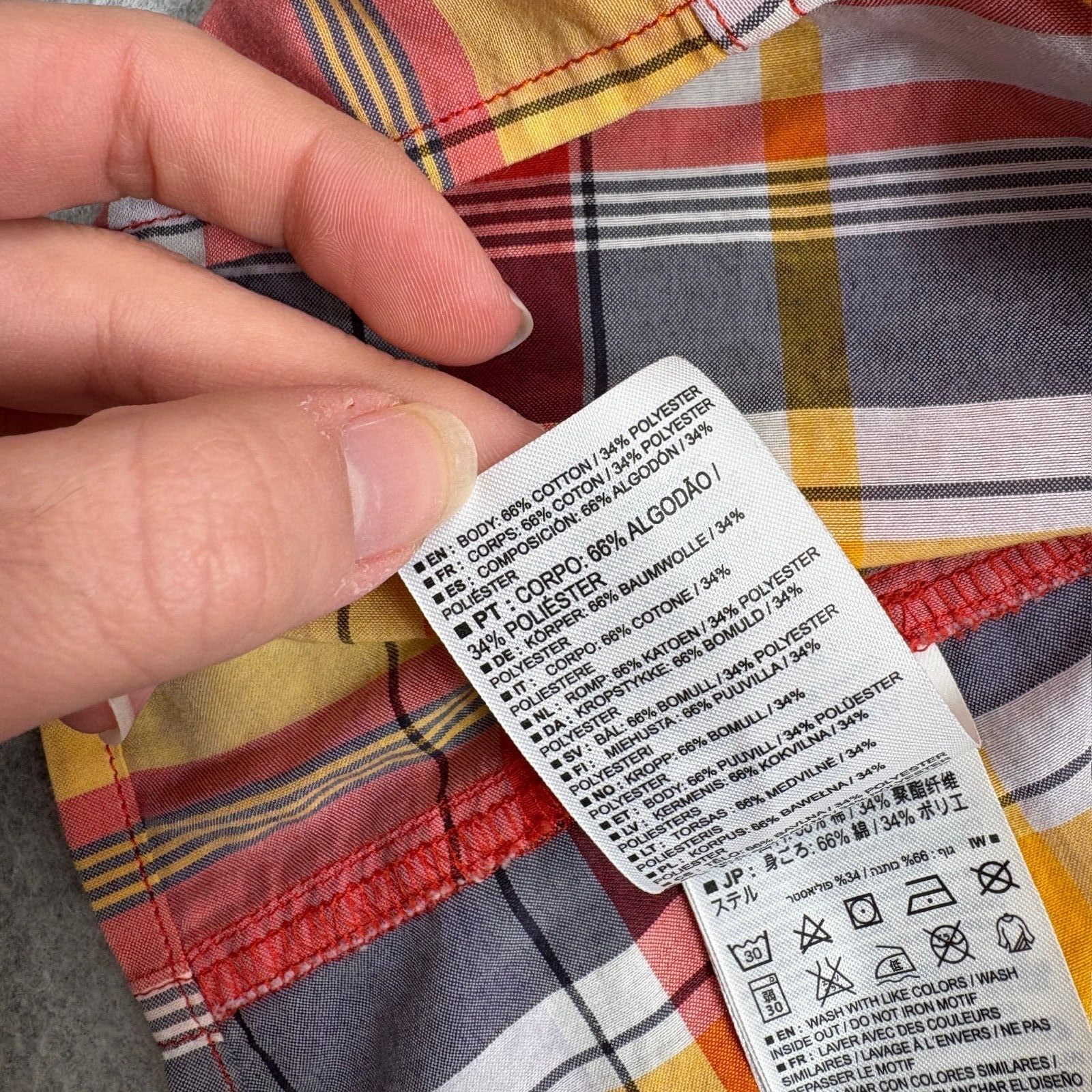 Camicia Salomon donna grande arancione bottoni a quadri pelle avanzata outdoor campeggio escursione