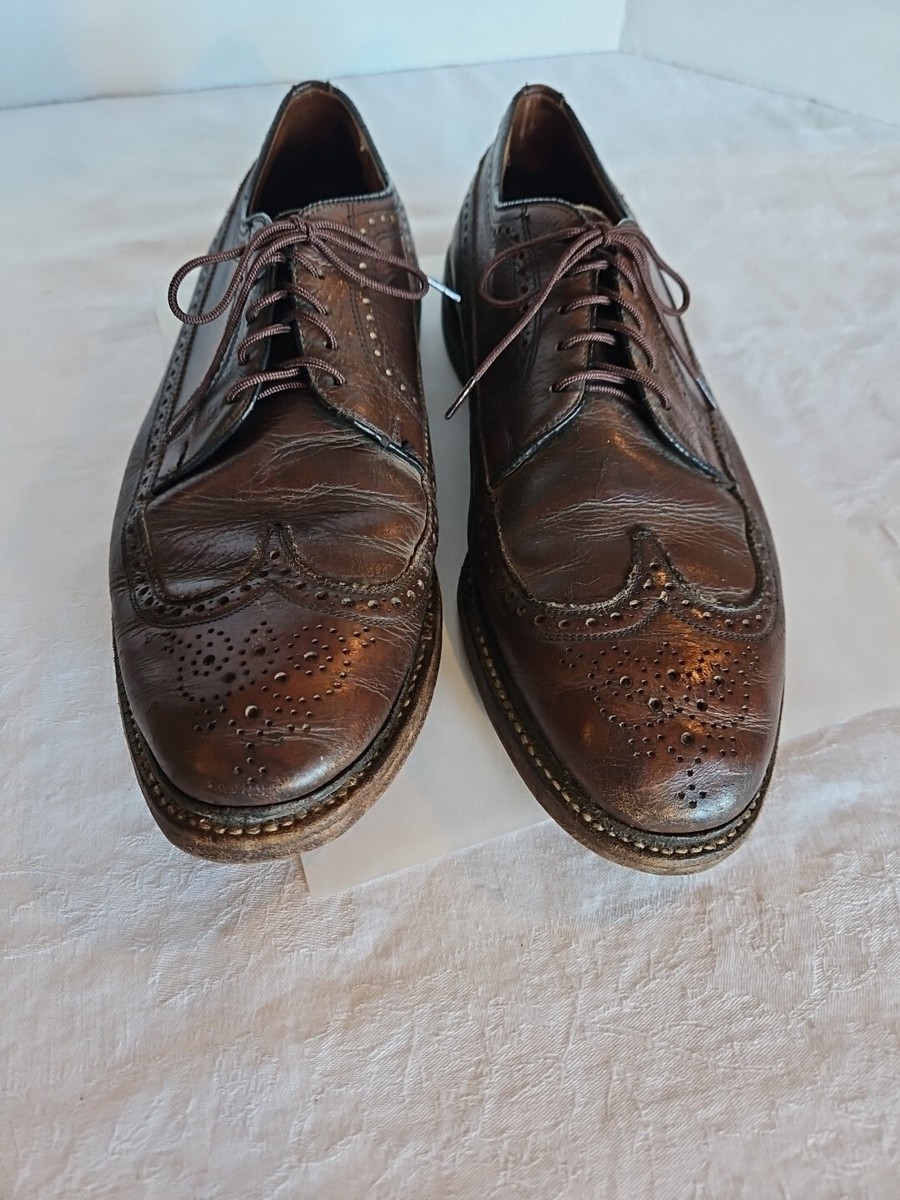 Vintage Biltrite Mens Shoes Oxford Size 8 Lace Up Brown 