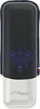 S.T. Estuche de cigarros ajustable de cuero y metal Dupont para 2 cigarros 183018 nuevo en caja