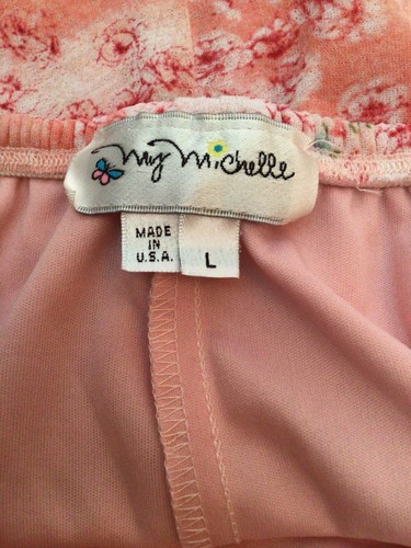 My Michelle Girls Sz L (12-14) Lined Skirt Peaches & Cream Embroidery VTG USA - Picture 8 of 9