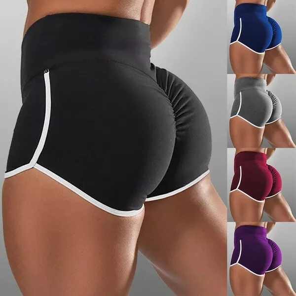 Summer Women Scrunch Back Shorts Yoga Gym Fitness Butt Lift Booty Mini Hot  Pants