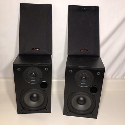 Polk Audio R15 2-Way Bookshelf Speakers Pair Black | eBay