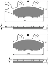 Brake Disc Pads K5 Front L/H Goldfren For Suzuki AN 250 K7 Skywave2007