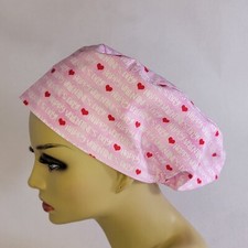 Valentine Women Scrub Hat Surgical Cap Scrub Hat Nurses Hat Medical USA Made