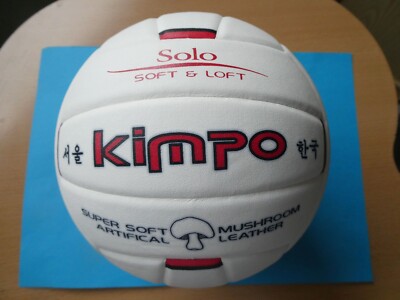 Volleyball Kimpo Solo, Kunstleder, samtig-weiche Oberfläche, Gr. 5, weiss, 