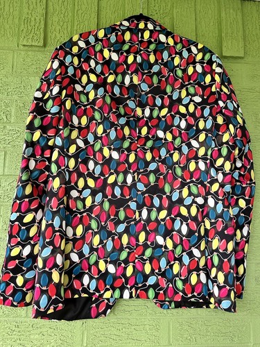 Herren Suslo Couture Holiday Blazer XXL-46 Slim Fit Sakko mit Weihnachtsbeleuchtung - Bild 8 von 12