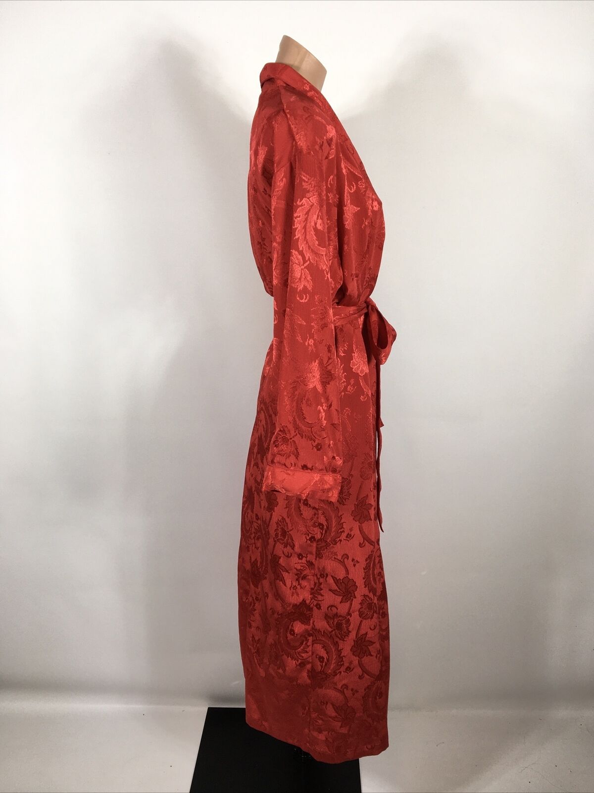 Vintage Victorias Secret S Gold Label Robe Red Fl… - image 4