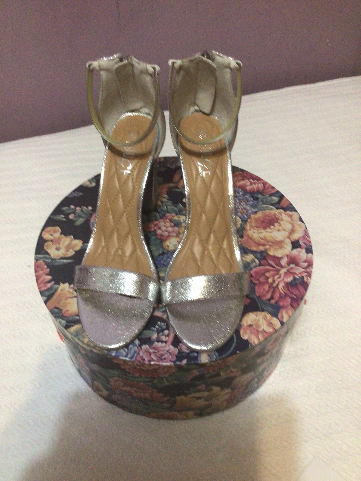Ladies Silver Stack Heels - image 1
