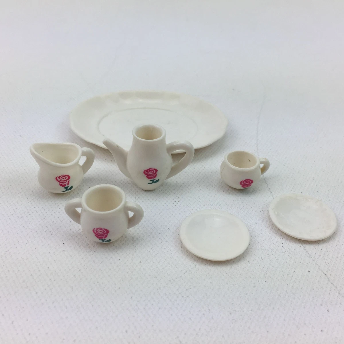 Playhouse Toy Plastic Tea Party Cup Saucer Serving Set Pretend Play
