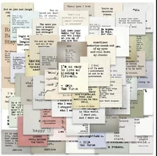 10pcs Literary Passages & Inspirational Quote Stickers -Scrapbook, DIY Crafts