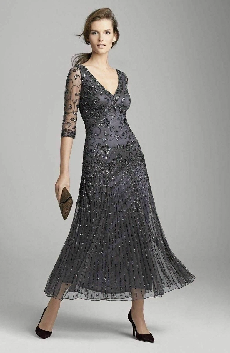 Pisarro nights embellished mesh gown cheap petite