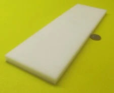 HDPE White Bar 1/2" Thick x 3.75" Wide x 12" Long, 2 Units, 2 Ft Total