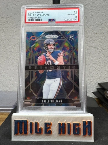 2024 PANINI PRIZM - #1 CALEB WILLIAMS PRIZMATIC PSA 8