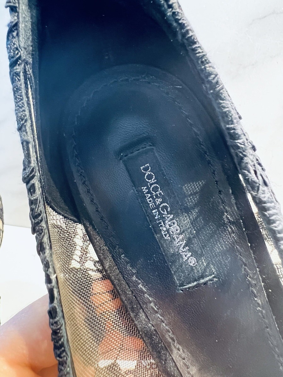 Dolce & Gabbana メッシュヒール 37.5 ブラック Dolce & Gabbana Sorrento Melt Logo Sneakers | Sendegaro US