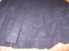 VINTAGE POTOMAC NAVY BLUE SOFT WOOL PLEATED SKIRT 26 WAIST 23 INS. LONG