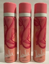 Lot Of 3 Charlie Pink Body Fragrance Spray By Revlon Women - 2.5 oz each