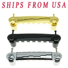 KAISH Chrome/ Black/ Gold Electric Guitar Wrap Around Bridge Tailpiece for LP JR