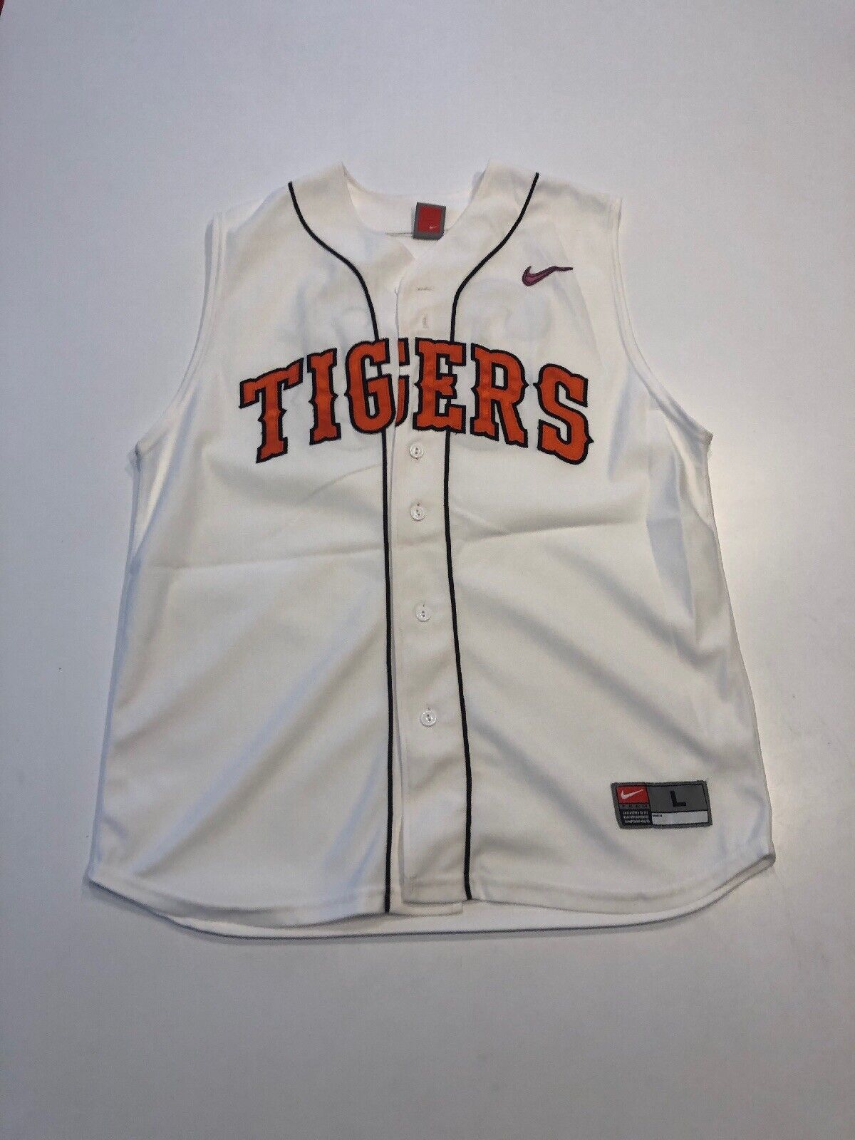Game Worn Used Princeton Tigers Baseball Jersey Size L #28