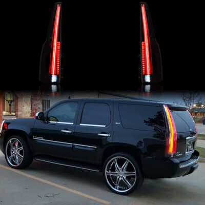 VLAND LED Tail Lights For Cadillac Escalade 2007-2014 Assembly Smoked Rear Lamp